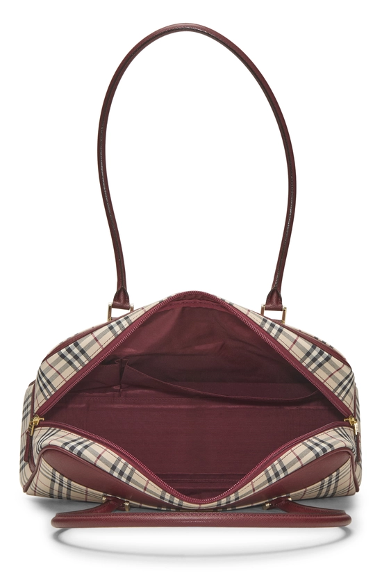 Burgundy House Check Jacquard Long Bowler Small, , large image number 5