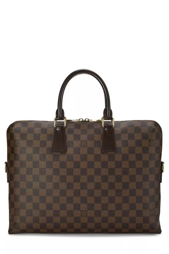 Brown Damier Ebene Porte Documents Jour, , large image number 3