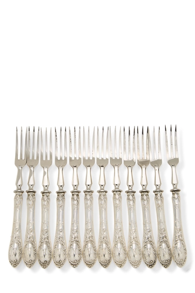 Silver Metal 25 Piece Cutlery Set, , large