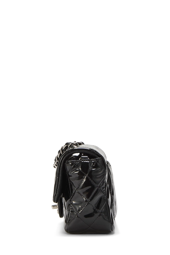 Black Quilted Patent Leather Half Flap Mini, , large image number 2
