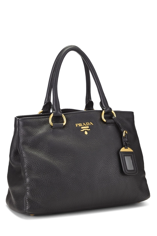 Black Vitello Daino Convertible Tote, , large image number 1