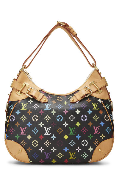 Takashi Murakami x Louis Vuitton Black Monogram Multicolore Greta Hobo