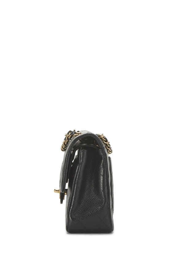 Black Quilted Caviar Classic Double Flap Small, , large image number 2