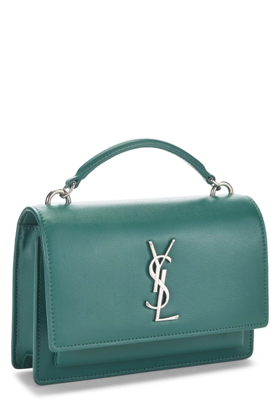 YSL Green Calfskin Sunset Wallet On Chain (WOC) — photo 2