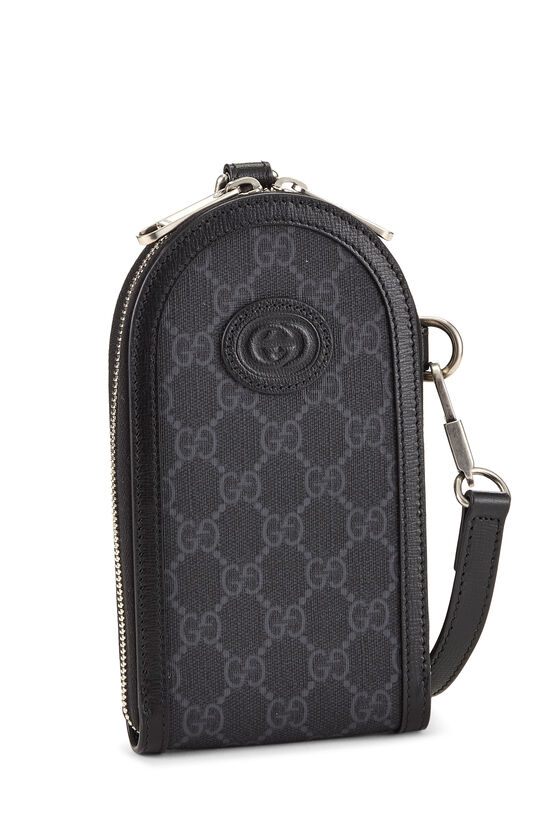 Black GG Supreme Canvas Interlocking GG Crossbody Mini, , large image number 1