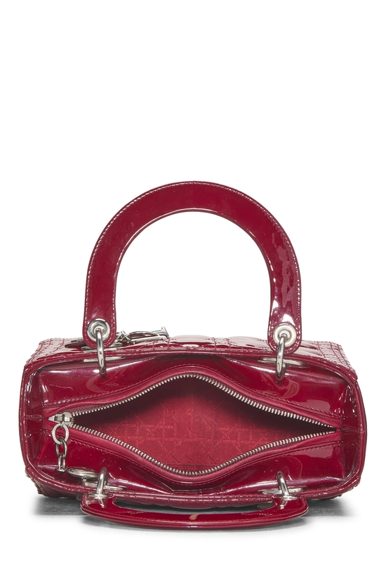 Red Cannage Patent Leather Lady Dior Medium, , large image number 5