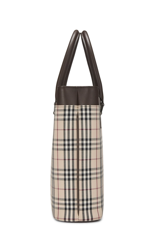 Brown House Check Jacquard Handbag Medium, , large image number 2