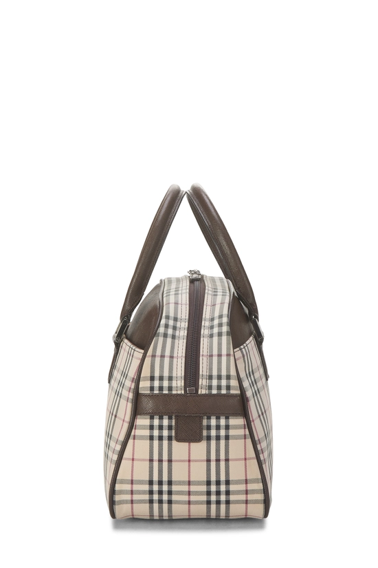 Brown Jacquard Check Bowler Handbag Medium, , large image number 2