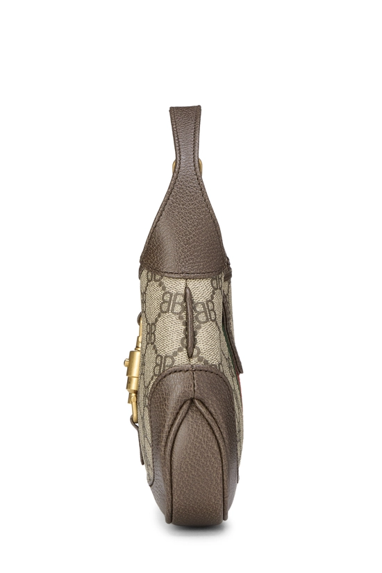 Balenciaga x Gucci Beige Coated Canvas Hacker 1961 Jackie Mini, , large image number 2