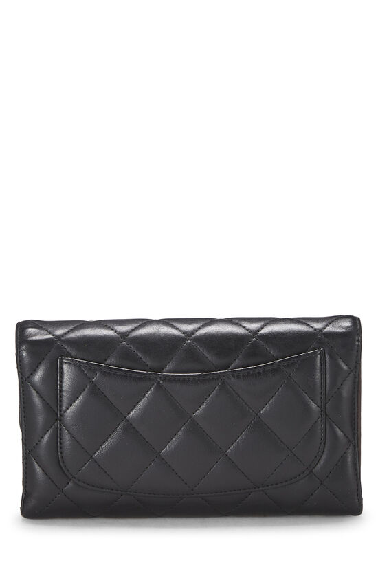 Black Quilted Lambskin Classic Wallet, , large image number 2