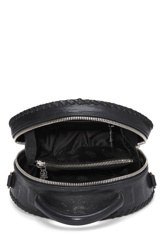 Black Leather Blue Moon Baby Shoulder Bag, , large image number 5