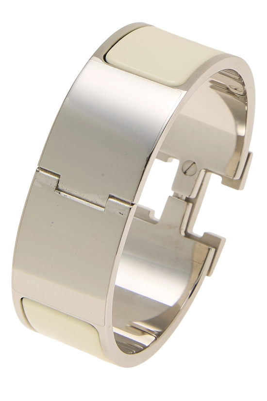 White Enamel Clic-Clac 'H' Wide, , large image number 1