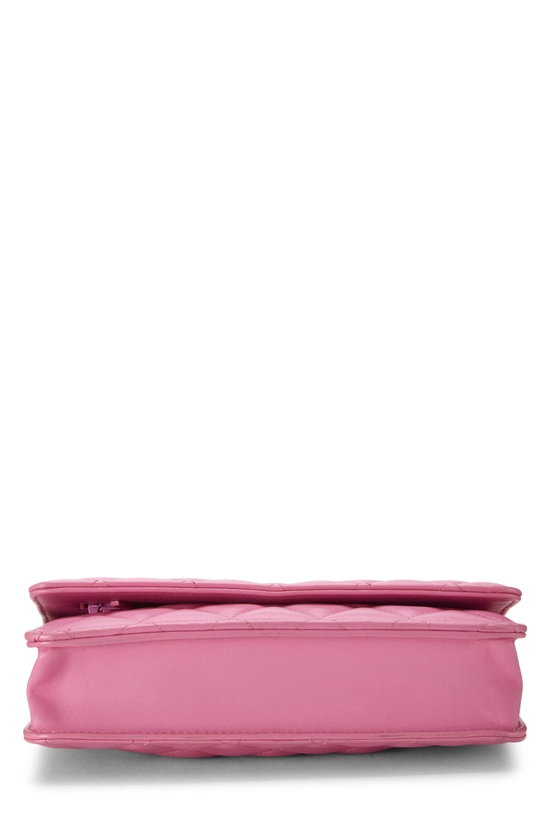 Pink Lambskin Classic Quilted Wallet on Chain (WOC), , large image number 4