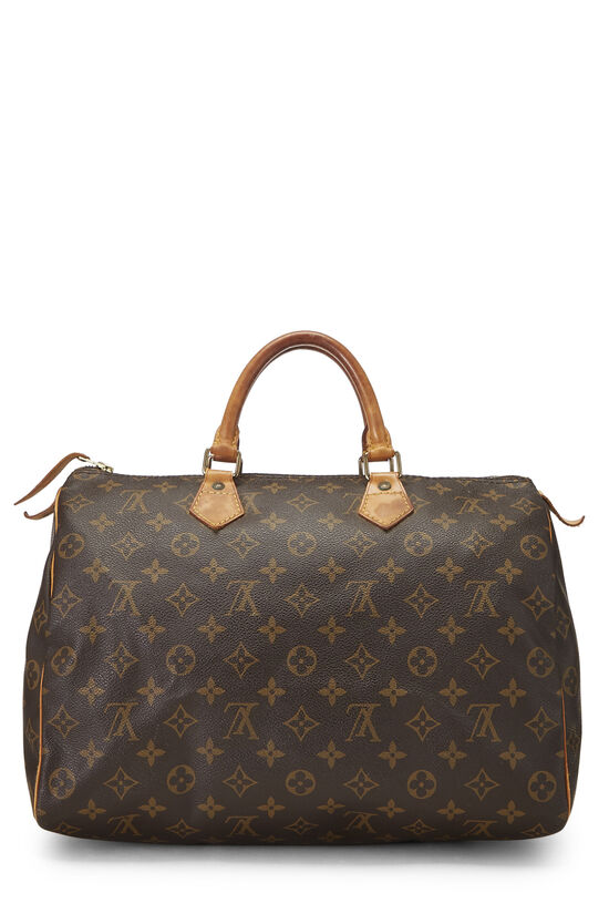 Louis Vuitton Speedy 35 handbag in Monogram canvas customized