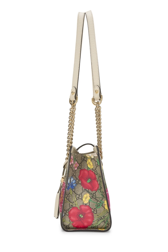 White GG Supreme Flora Padlock Tote Small, , large image number 2