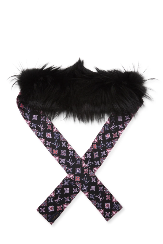 Pink Fox Fur Bandeau, , large image number 1