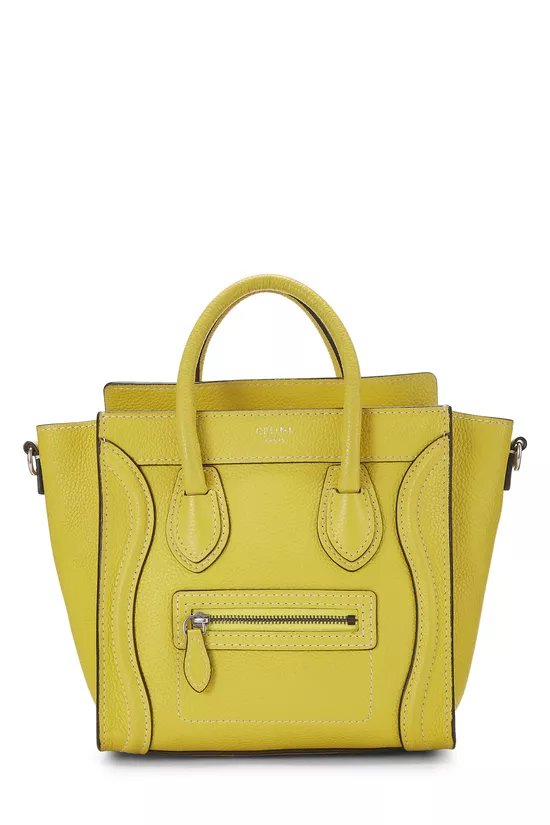 Yellow Drummed Calfskin Luggage Nano, , large image number 0