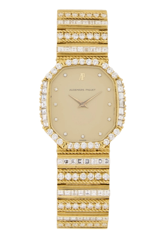 Gold Diamond Bezel 4207BA 30X32MM Watch, , large image number 0