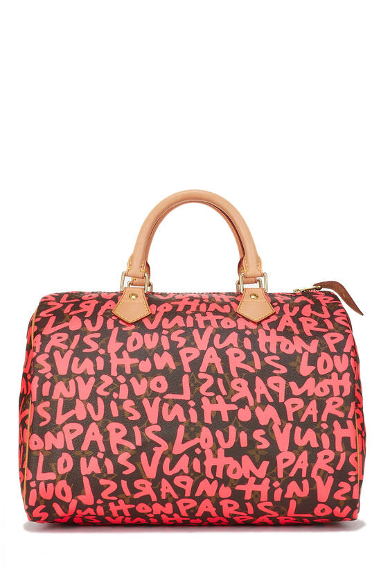 Louis Vuitton Limited Edition Fuchsia Graffiti Stephen Sprouse Speedy 30 Bag  - Yoogi's Closet
