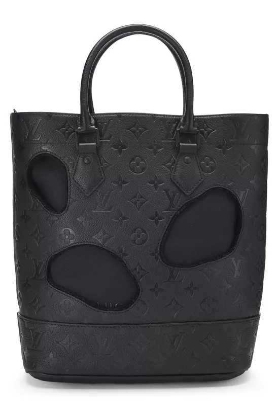 COMME DES GAR&Ccedil;ONS x Louis Vuitton Black Monogram Empreinte Bag with Holes, , large image number 0