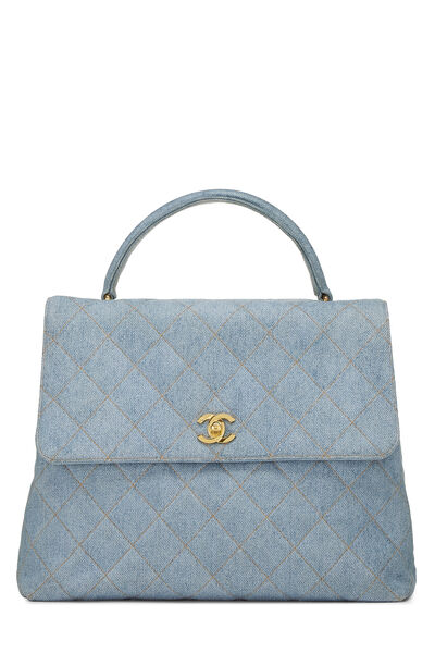 Blue Quilted Denim Kelly