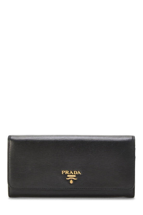 Black Vitello Move Continental Wallet, , large image number 0
