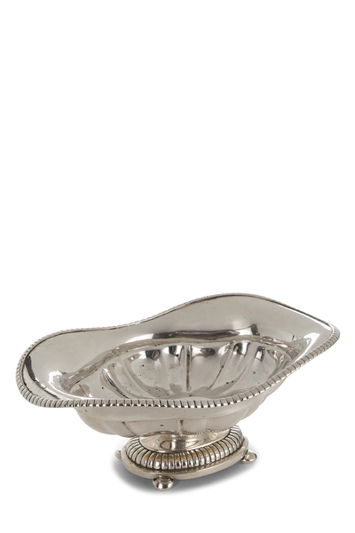 Silver Metal Serving Bowl