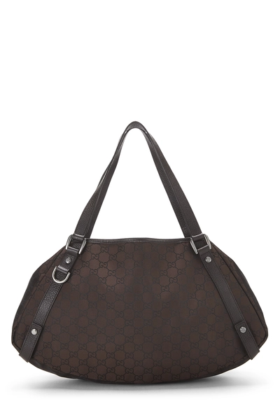 Gucci Brown GG Nylon Abbey Tote