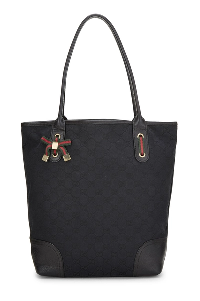 Black GG Canvas Princy Vertical Tote