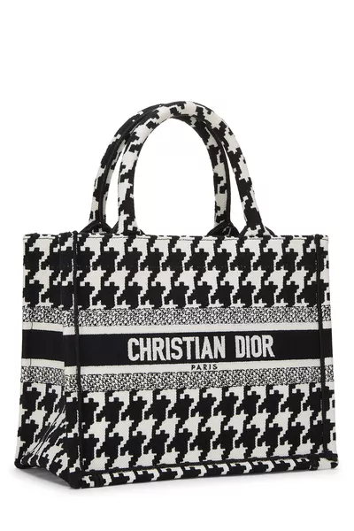 Black & White Houndstooth Book Tote Small, , large