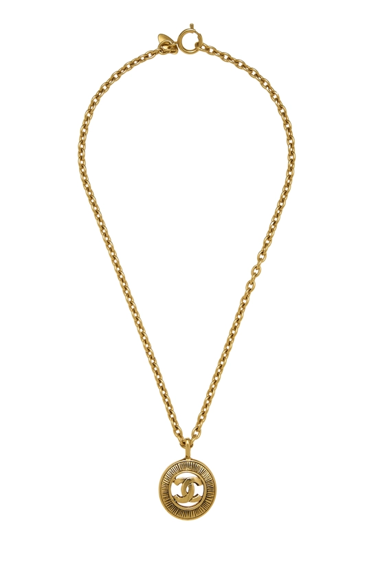 Gold 'CC' Sunburst Necklace Small, , large image number 0