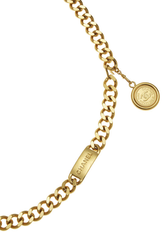 Gold 'CC' Medallion Chain Belt