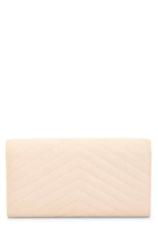 Pink Chevron Caviar 'CC' Wallet, , large image number 2