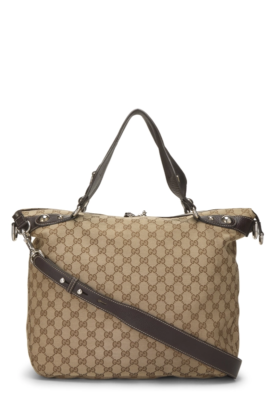 Original GG Canvas Icon Bit Zip Tote Large, , large image number 3