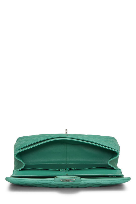 Timeless Chanel Iridescent Green Lambskin Mini Flap Handbag