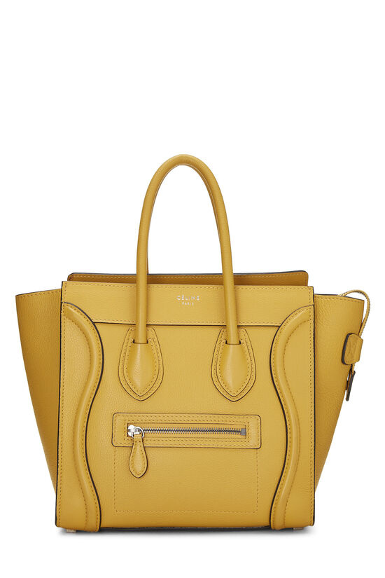 Yellow Leather Luggage Micro, , large image number 0