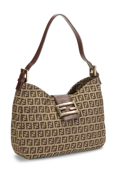 Brown Zucchino Canvas Shoulder Bag, , large