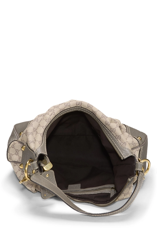 Grey Original GG Canvas Jockey Hobo Large, , large image number 5