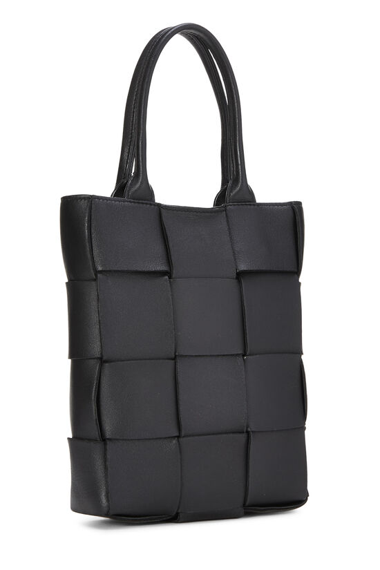 Black Maxi Intrecciato North South Cassette Tote Mini, , large image number 1