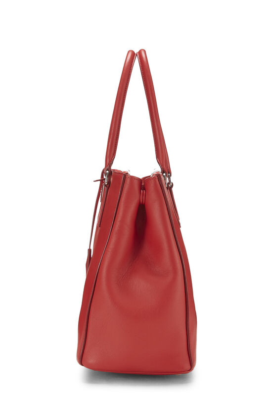 Red Calfskin Shopping Bag Medium, , large image number 2