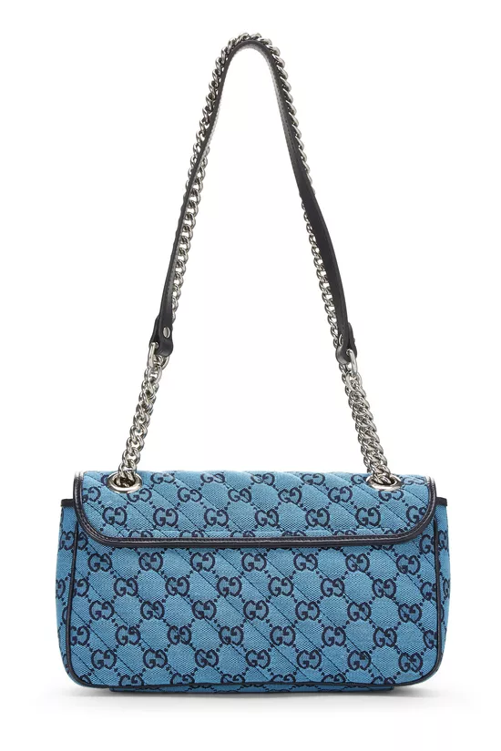 Blue GG Canvas Marmont Shoulder Bag Small, , large image number 3