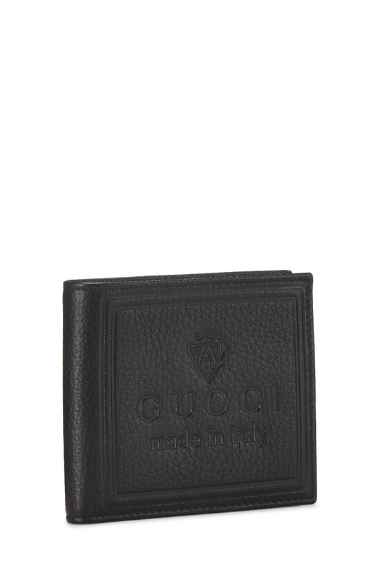 Black Leather Logo Bifold Wallet, , large image number 1