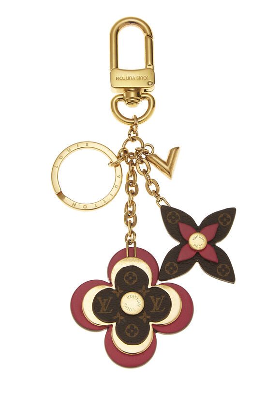 Gold & Multicolor Blooming Flowers Bag Charm, , large image number 0