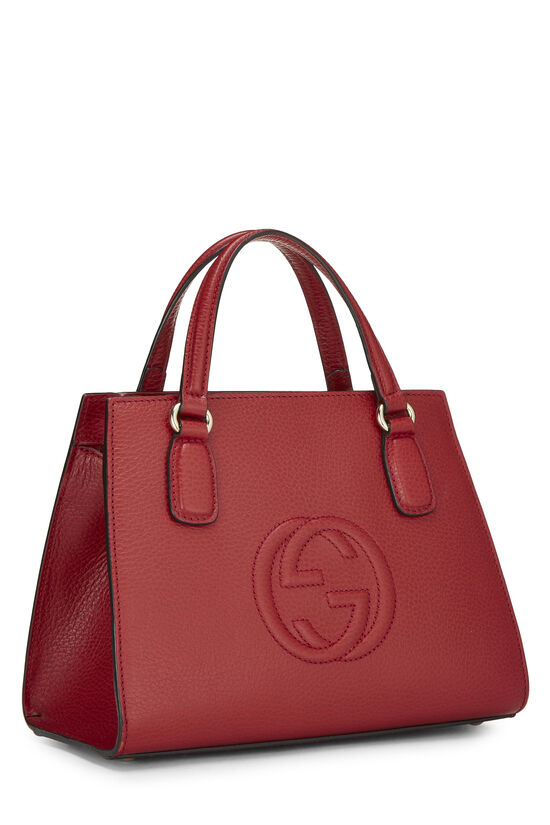 Red Grained Leather Soho Handbag, , large image number 1