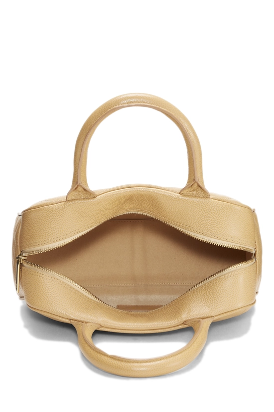 Beige Quilted Caviar Bowler Small, , large image number 5