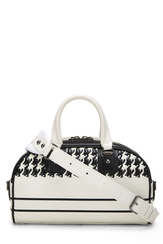 White & Black Leather Vibe Bowling Bag Small, , large image number 3