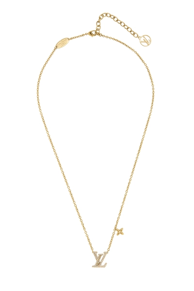 Gold Crystal 'LV' Iconic Necklace