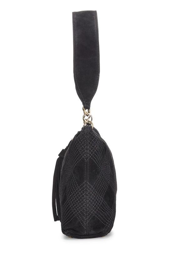 Black Suede Shoulder Bag, , large image number 2