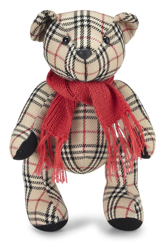 Beige Nova Check Fabric Teddy Bear, , large image number 3