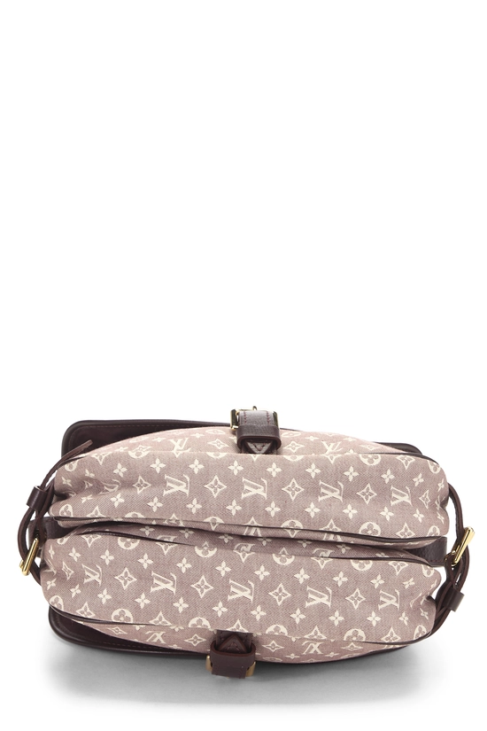 Burgundy Monogram Mini Lin Saumur PM, , large image number 4